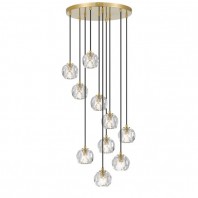 Telbix-Zaha PE010-Chrome / Antique Gold Pendant Light